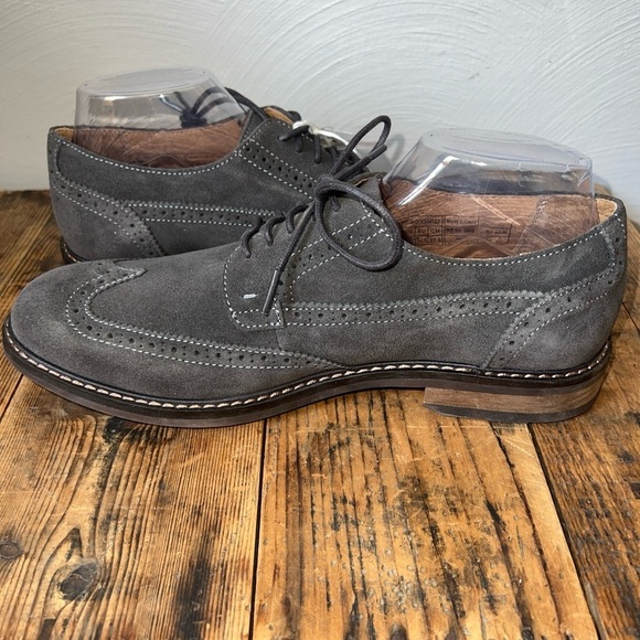 NWOB Vionic Bowery Bruno Suede Oxfords Men’s size 9.5 Grey Lace up dress shoes main image 10